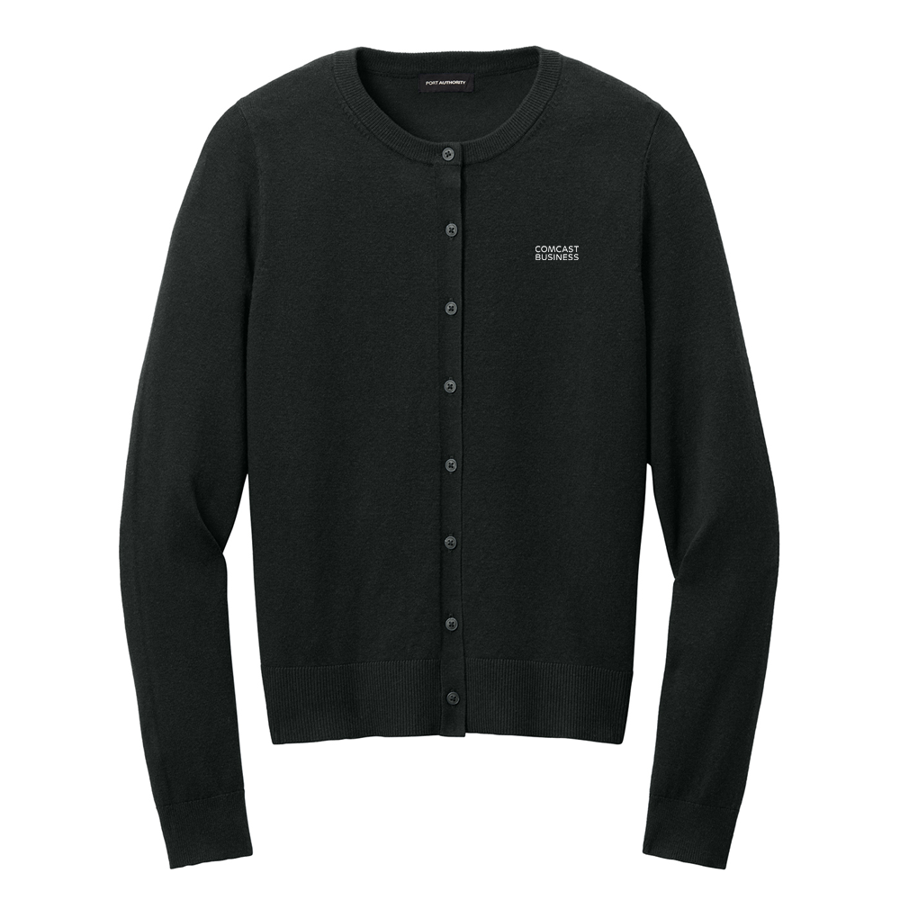 Comcast Business Women's Easy Care Crewneck Cardigan Sweater