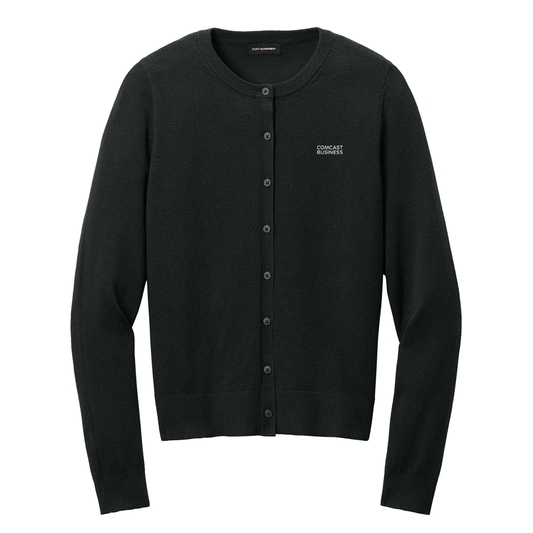 Comcast Business Women's Easy Care Crewneck Cardigan Sweater