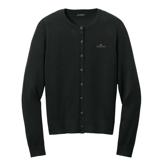 Comcast Women's Easy Care Crewneck Cardigan Sweater