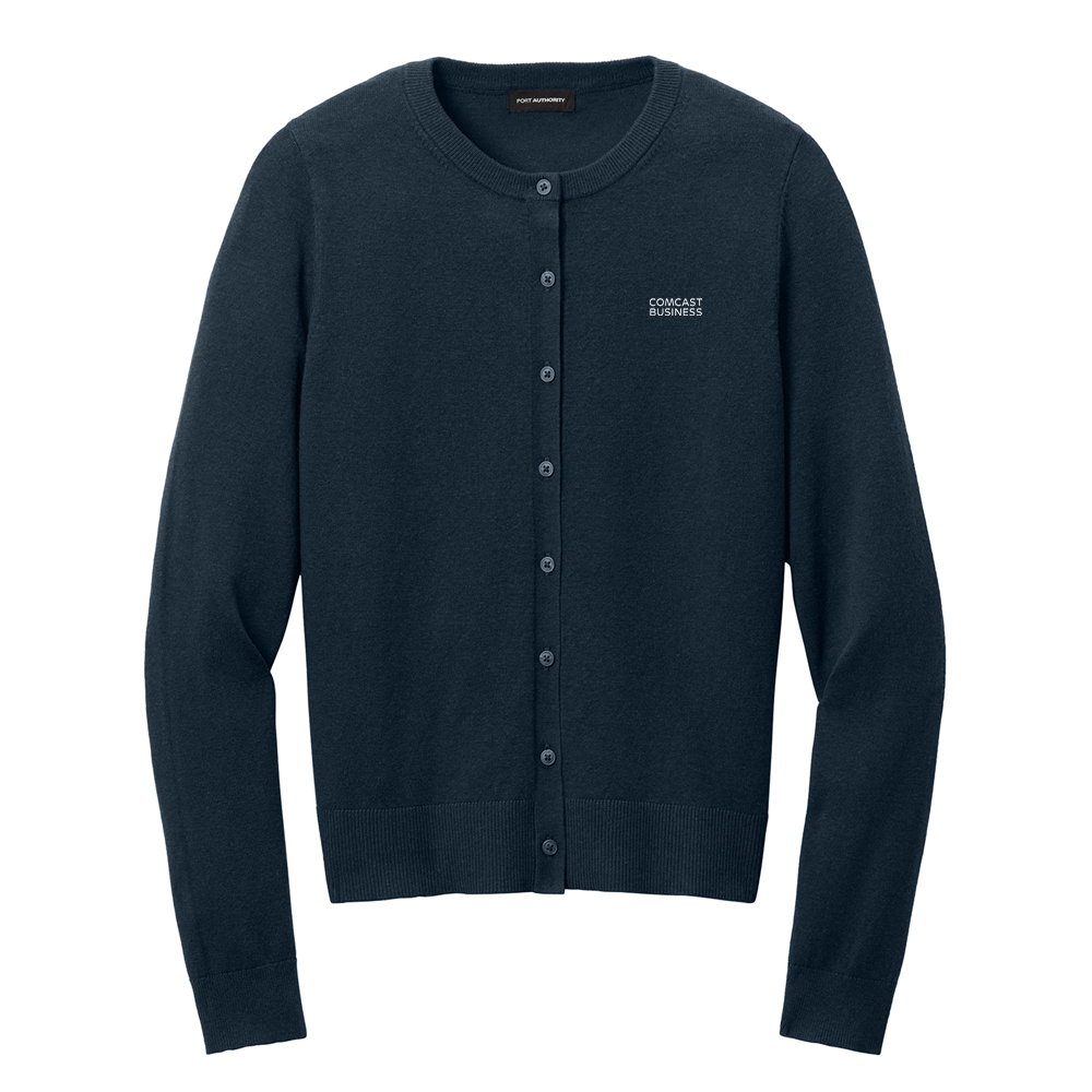 Comcast Business Women's Easy Care Crewneck Cardigan Sweater