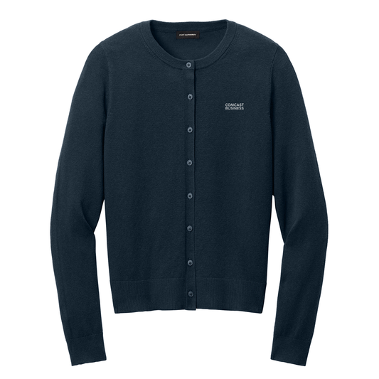 Comcast Business Women's Easy Care Crewneck Cardigan Sweater